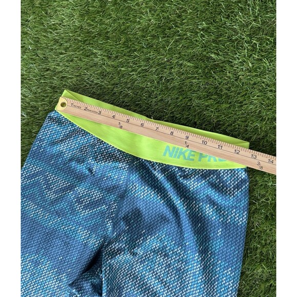 Nike Pro Dri Fit Leggings Women’s Large Blue Green - Picture 4 of 7